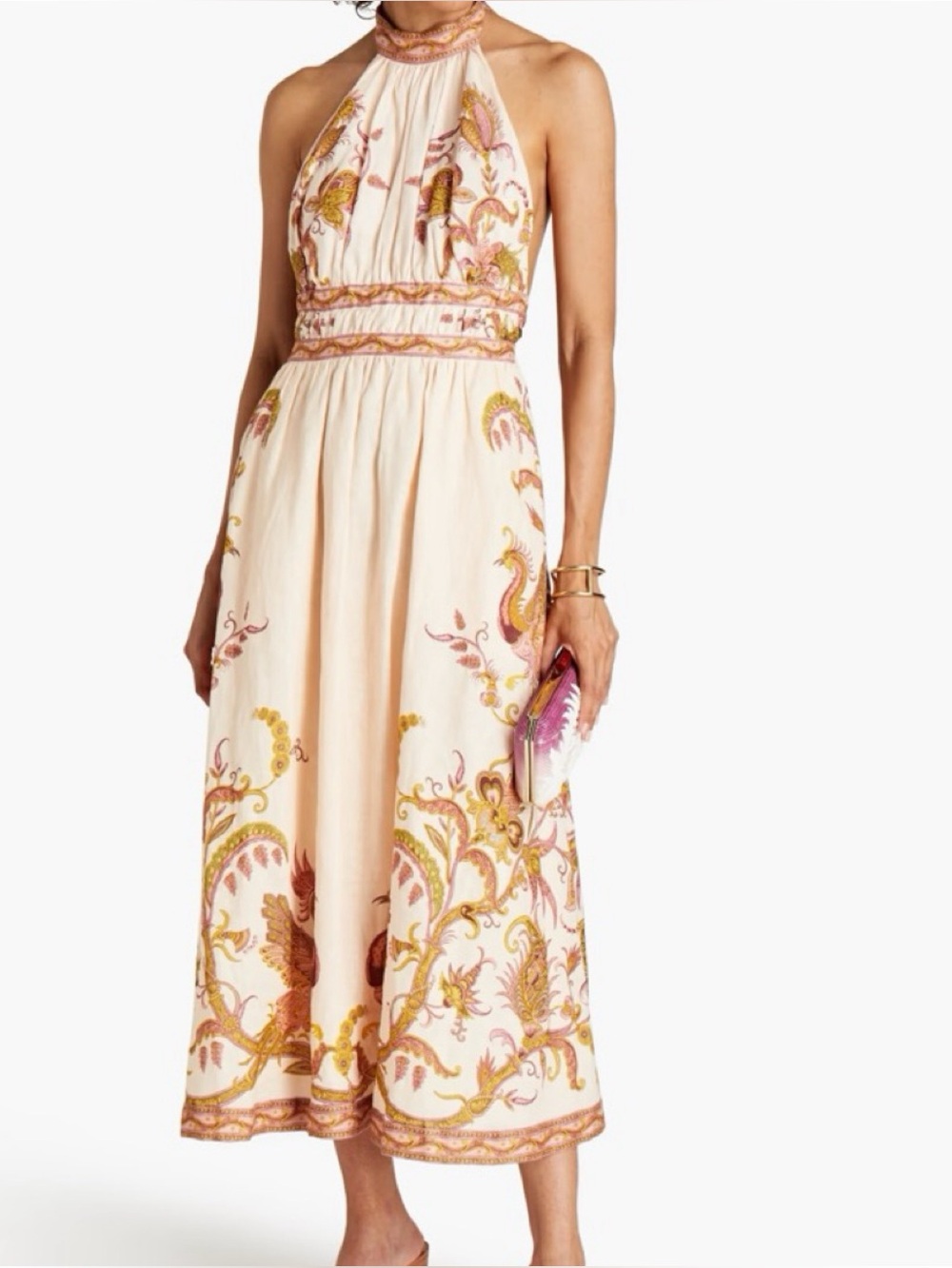 Zimmermann Linen Halterneck Midi Dress